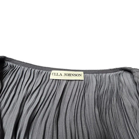 Ulla Johnson Kaiya Pleated Midi Dress in Gray - Picture 3 of 9